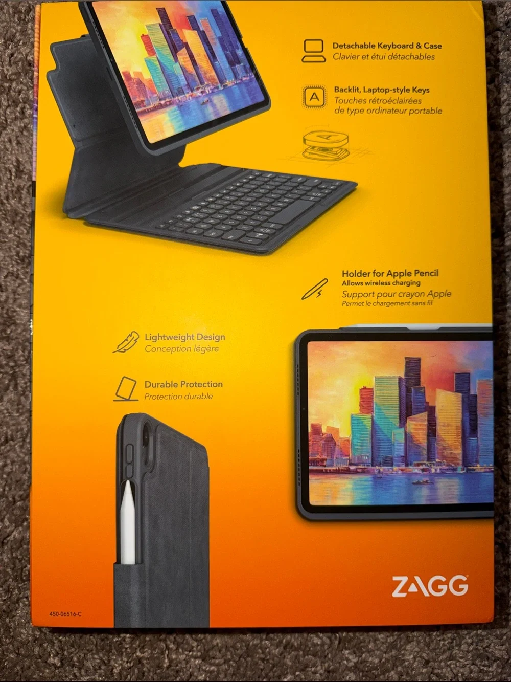 ZAGG Pro Keys Bluetooth Keyboard Case for iPad Air 5th/4th Gen (Gray)